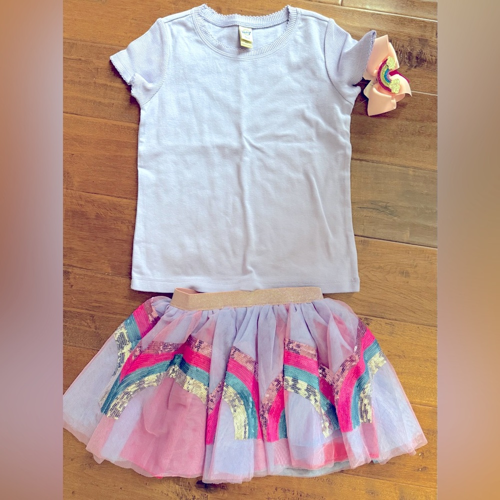Kavio! Girls lavender & pink sequin Tutu set - 6x NEW WITH TAGS.